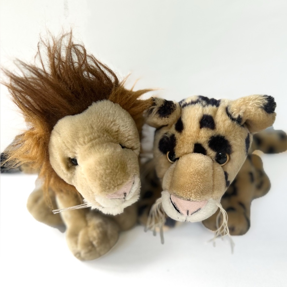 WWF Lion and Leopard Plush Toys